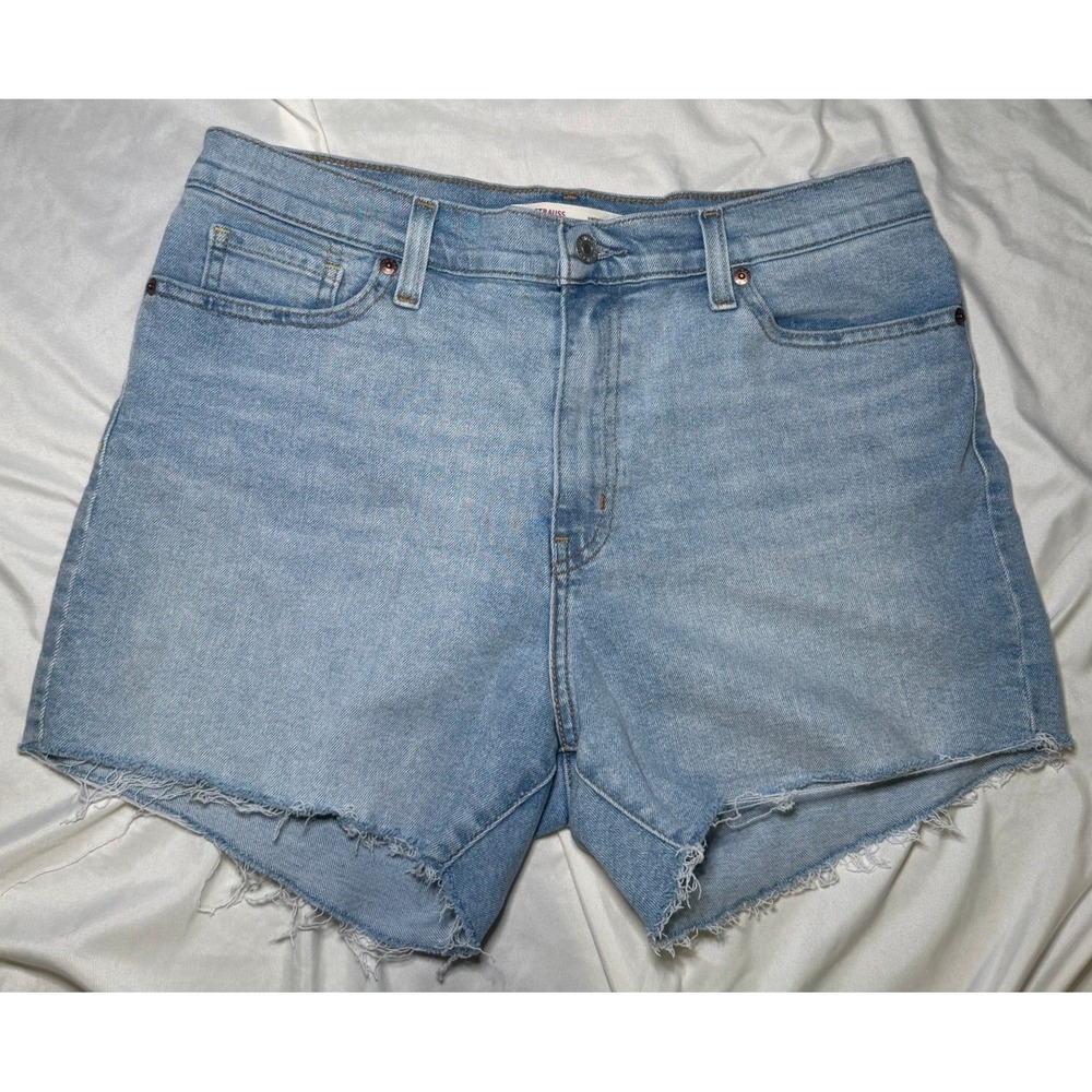Levi Strauss Signature Vintage Original Shorts Womens 8 Light Wash Cut Off Denim
